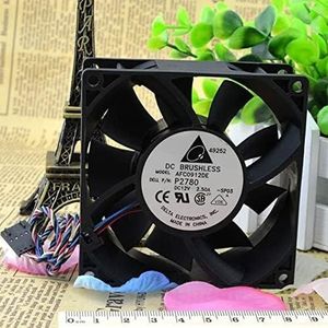 LMNCBVYA -Wire Intelligent Speed Control Server Fan for Workstations AFC0912DE DC12V 2.50A 9CM 4