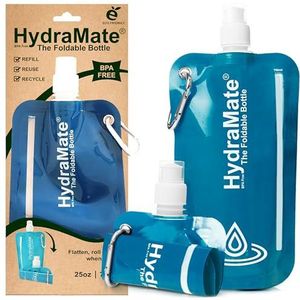 RIXOZ Voetbal Waterfles - 550ml Siliconen Opvouwbare Fles
