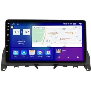 Android 14 Dubbel Din Autoradio Voor Benz C-Class 3 W204 2006-2011 Hoofdunit 9""IPS Touchscreen Multimediaspeler Ondersteuning Carplay Bluetooth GPS RDS(T2 8Core 8+128G)