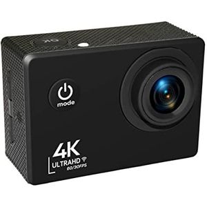 Actiecamera's WiFi-actiecamera HD 4K, 6 0FPS 2 4MP 2.0 Inch Ips Scherm met 170 groothoekige waterdichte camera, actiecamercamcorder Waterdichte en duurzame behuizing