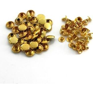 100 sets 3mm ~ 10mm Enkele Cap Klinknagels Studs Ronde Klinknagel Voor Diy Lederen Craft Tas Riem Kledingstukken Hoed Schoenen Pet Kraag Decor