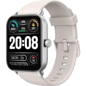 TOOBUR Smartwatch voor heren, dames, Alexa ingebouwd, IP68 waterdicht, zwemmen, 1,8 inch fitnesshorloge met beantwoorden en bellen/hartslag/stappenteller/slaaptracker/100 sporten, compatibel met