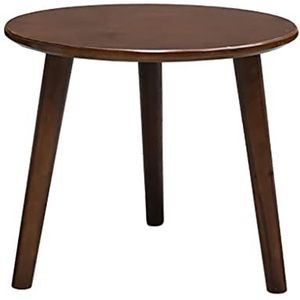 Prachtige massief houten salontafel, Home Rubber Wood kleine ronde tafel, slaapkamer/vrijetijdstafel/onderhandelingstafel, balkon afternoon tea tafel/koffietafel (Kleur: B, Maat: 60X52CM)