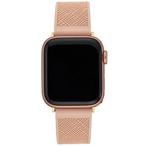 Anne Klein Siliconen modeband voor Apple Watch veilig, verstelbaar, Apple Watch-bandvervanging, past op de meeste polsen, Blush Roze, 38/40/41mm