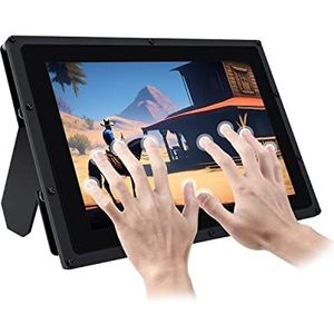Waveshare 10.1 inch IPS Monitor for Raspberry Pi 4 Capacitive Touchscreen Display 1280×800 HDMI LCD (B) with Case Support All Raspberry Pi/Windows 10/8.1/8/7 PC Driver Free with 170° View Angle