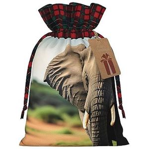 Afrikaanse olifant ""Vakantie Thema Gift Bags - Stijlvol, Uniek en Gepersonaliseerd"" Herbruikbare Trekkoord Gift Bags