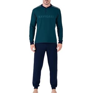 Navigare Winterpyjama voor heren, pyjama voor heren, warm, katoen, limited edition, 141903 Storm, L