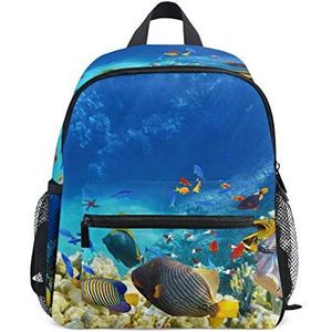 BALII Tropische kleurrijke vis peuter rugzak boek tas school rugzak voor meisje jongen kinderen