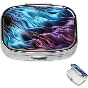 Pil Case Rechthoek 3 Compartiment Pillendoos Ronde Pil Organiseer Metalen Waterdichte Geneeskunde Organizer Doos voor Reizen Kleine Pillen Container Draagbaar voor Supplementen