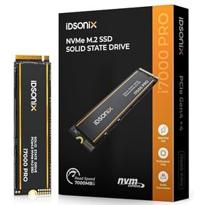 iDsonix M.2 SSD 2TB, PCIe Gen4x4, NVMe SSD M.2 2280, Snelheid tot 7.000 MB/s, Interne SSD met Heatsink & 3D NAND Flash, Interne Gaming Soild State Drive voor PS5, PC, laptop, game, desktop