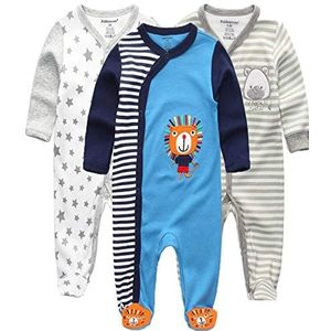 Kiddiezoom Pyjama, voor baby‘s, rompertje, uniseks, 3 stuks, 0-3 Maanden