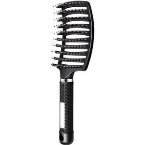 Voremy Magical Detangling Brush voor nat of droog haar, ultra sneldrogend, styling massage haarborstel voor mannen, vrouwen en kinderen (zwart)