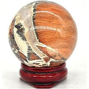 TRUSTTWO 40mm rood zilver blad Jasper quartz kristal shpere genezing steen natuurlijke reiki edelsteen massage bal trinket decoratie The New