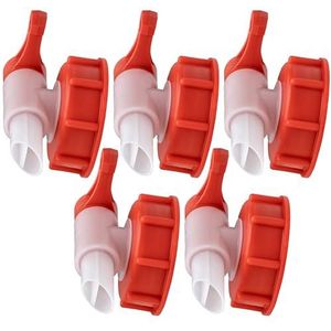 ISOLATECH SABEU Fluxx 5st AH 23/61 HF uitloopkraan voor 20L en 30L jerrycans met DIN 61 schroefdraad buiten 60,5mm voedselveilige schenkkraan uitloop 23mm voor decanteren doseren zonder gorgelen