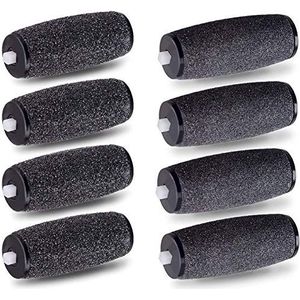 E-Cron compatibele vervangingsrollen met Scholl Velvet Smooth Diamond Express Pedi eelt verwijderaar voetvijl (Middelhard Grof 4 st. + Extra Hard Grof 4 st.)