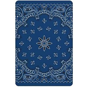 Blauwe Paisley Bandana Retro Metalen Tinnen Tinnen Muur Decor Grappige Nieuwigheid Metalen Teken Creatieve Gift Voor Cafe Bar Restaurant Supermarkt Winkel