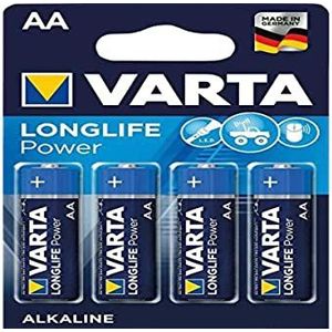Varta High Energy AA Alkaline 1.5V niet-oplaadbare batterij - Niet-oplaadbare batterijen (Alkaline, Cilindrisch, 1.5 V, 4 stuk(s), AA, Blauw, Zilver)