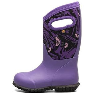 BOGS Jongens York Solid Plum Geïsoleerde Warme Wellies Boot 72601 500, Spookachtige Print Violet, 7 US Little Kid