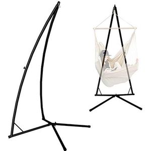 AMANKA Hangstoelframe 215 cm hangstoelstandaard - hangstoel metalen frame zwart