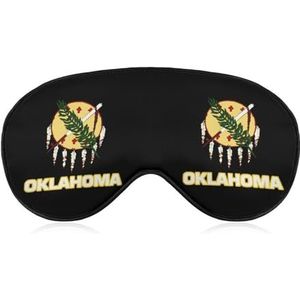 Oklahoma vlag slaapmasker lichtgewicht oogmasker om te slapen met verstelbare riem voor mannen vrouwen