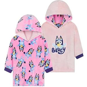 BlueY Oversized hoodie deken voor meisjes, fleece pullover, knuffeldeken met capuchon, cadeaus voor kinderen, Roze omkeerbaar, 2-4 Jaar