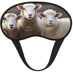 Slaapmasker voor schapen en lammeren voor zijslaper, lichtblokkerende nachtmaskers voor slapen oogmasker voor vrouwen mannen oogbedekking zachte comfortabele oogschaduw voor reizen, dutje