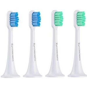 Löwenbiss Elektrische sonische tandenborstelkoppen, wit, set van 4 voor Mi Xiaomi, afgeronde borstelharen voor een tandvleesvriendelijke reiniging