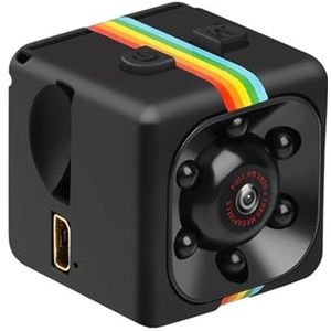 Actiecamera, 1080P Full HD Mini Camera Bewegingetectie Draagbare DVR Sport Micro Camcorder for Beveiliging en Buitenopnames,voor fietsen, motorfietsen(Black)