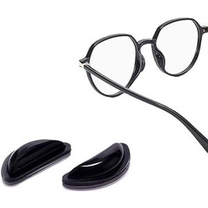 PIPJOY Eyeglass Neus Pads, Zelfklevende Anti-Slip Neus Pads, Zachte Siliconen Neus Pad Kussen voor Bril, Bril, Zonnebril (10 Zwarte Paren)