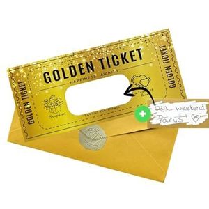 Mikki Joan - Gouden Ticket kraskaart – personaliseerbare cadeauset voor verjaardagscadeaus, bioscoopbonnen en speciale berichten – elegant gouden design