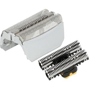 vhbw Combi-Pack scheeronderdeel compatibel met Braun 530, 530s, 360 Complete, 550, 540 elektrisch scheerapparaat, folie + messen, zilver