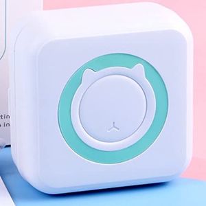 WMMNHY Mini draagbare thermische printer papier fotozak thermische printer afdrukken draadloos BT Verbind printers foto lable(Gr�n)