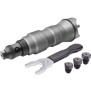 Fortum 4770651 Professionele klinknagelopzetstuk voor boormachine of accuschroevendraaier voor 2,4-4,8 mm blindklinknagels van aluminium, staal en roestvrij staal (4 klinkopzetstukken) klinknagelopzetstuk, blindklinknagelbevestiging