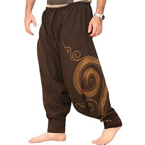Heren katoenen harem hippie broek heren Aladdin Genie breed kruis Ninja broek loose fit print joggingbroek