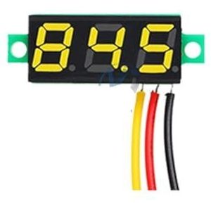 UGCMAFWLU 0,28 inch DC 0-100V 3-draads digitale LED mini-meter spanningsmeter voltmeter spanningstester paneel meter detector monitor gereedschap (kleur: geel)