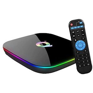 Android TV Box, Q Plus Android 10.0 TV Box 4 GB RAM/32 GB ROM H616 Quad-Core ondersteuning 2,4 GHz WiFi 6K HDMI DLNA 3D Smart TV Box