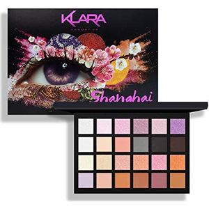 Klara Cosmetics 24 oogschaduwpaletten van Festive Vibrant Shimmer Matte Warm Neutral Sparkling Eye Shadow Palette (Shanghai)