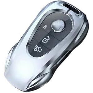 Sleutelbehuizing Zinklegering Zilver Autosleutel Geval Keyless Cover Sleutel Shell Auto Accessoires Voor C E-Klasse GLC GLA GLB GLS A200 C200 Autosleutelhoesje(C1)