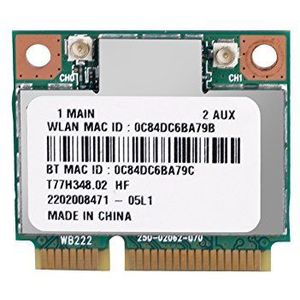 Tosuny Gigabit PCI Express-netwerkadapter, Bluetooth 4.0 WiFi mini PCI-E-radiokaart, 300 MBit/s Dual Band 2.4G / 5G Bluetooth-netwerkkaart voor laptops