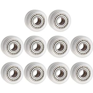 10pcs Hoge precisie Pully Wiel Lager CNC Roestvrij Staal Mini Wielen