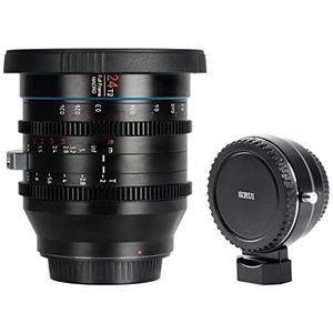 SIRUI 24mm Jupiter Macro T2 Full-Frame Cine Prime Lens, EF Lens with E-Mount Adapter, Fits Sony E-Mount Cameras FX-3, FX-6, FX-9, A7S3
