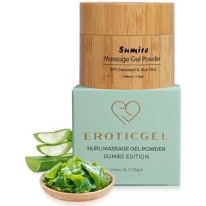 Sumire Nuru Massagegel poeder – 40 g voor 4 liter | Met aloë vera & zeewier | Made in Japan | Zonder parabenen, glycerine en geurstoffen | Veganistisch