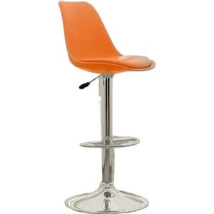 ergonomische stoel Barstoel Moderne Minimalistische Bureaustoel Lift Roterende Plastic Stoel Thuis Hoge Kruk Barstoel Rugleuning ontbijtkruk(Orange,A)