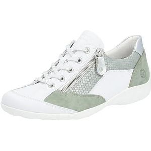 Remonte Dames R3410 sneakers, wit/pepermint/zilver/zilver/80, 36 EU, wit peppermint zilver 80, 36 EU