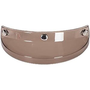 Motorhelm vizier lens, Helmvizier, motorfiets 3-knops vizier Universele motorfiets 3-knops vizier Opklapbaar en neerklapbaar open gezichtshelm Windscherm Rood (rood)(Gray)