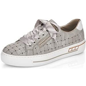 Rieker L8811 Sneakers voor dames, veterschoenen, grijs 40, 42 EU