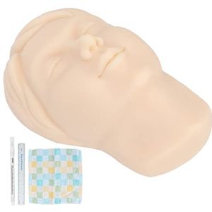 Siliconen hoofdmodel, simulatie Zachte siliconen etalagepop Hoog elastisch voor wenkbrauwtattoopraktijk voor kapperspraktijk