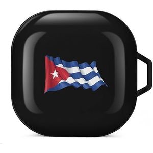 Cuba vlag oortelefoon hoesje compatibel met Galaxy Buds/Buds Pro schokbestendig hoofdtelefoon hoesje zwart stijl