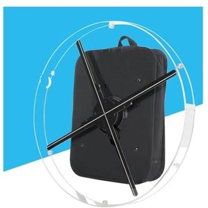 52CM/20.4IN WIFI 576Pcs LED 3D Led Holografische Ventilator, Hologram Ventilator Projector, Draagbare Rugzak Display Hologram Projector for Kerst Evenement Winkelcentrum Feest Festivalreclamedisplay