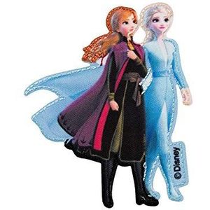 Disney Strijkplaatje patch applicatie om op te strijken Frozen 2 Anna Elsa 6,5 x 8,0 cm
